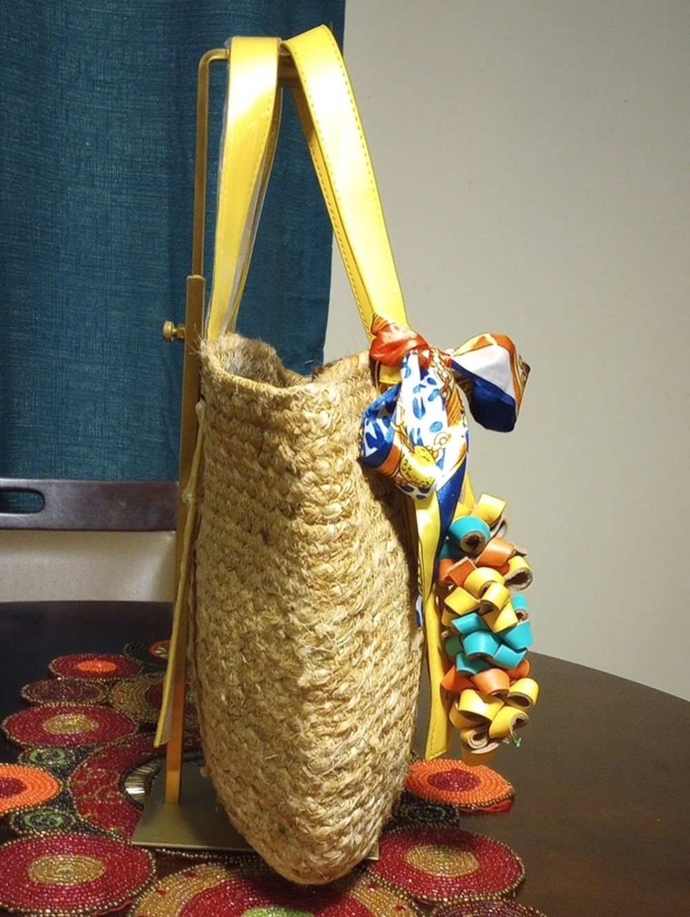 🧨New Straw Bag w/Charm - Picture 6 of 16